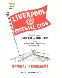 Liverpool v Stoke City official programme 20/03/1959