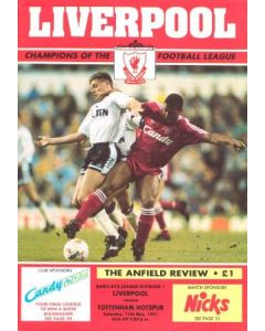 Liverpool v Tottenham Hotspur official programme 11/05/1991