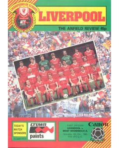 Liverpool v West Bromwich Albion official programme 06/10/1984