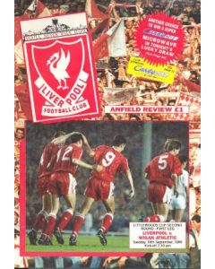 Liverpool v Wigan Athletic official programme 19/09/1989