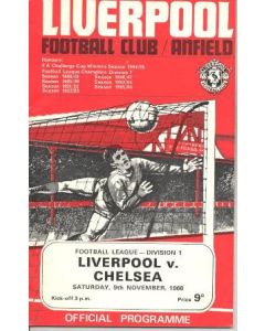 Liverpool v Chelsea official programme 09/11/1968