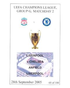 Liverpool v Chelsea unofficial programme 28/09/2005 pirate