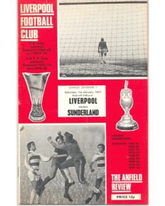 Liverpool v Sunderland official programme 01/01/1977