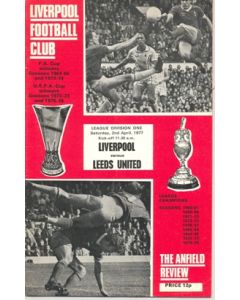 Liverpool v Leeds United official programme 02/04/1977