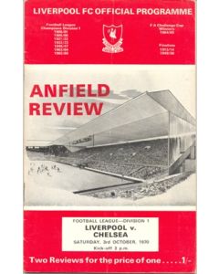 Liverpool v Chelsea official programme 03/10/1970