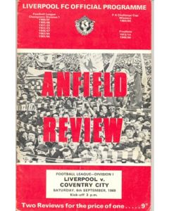 Liverpool v Coventry City official programme 06/09/1969