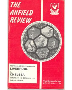 Liverpool v Chelsea official programme 09/10/1971