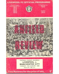 Liverpool v Manchester City official programme 12/08/1969