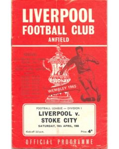 Liverpool v Stoke City official programme 16/04/1966