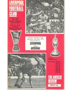 Liverpool v Arsenal official programme 16/04/1977