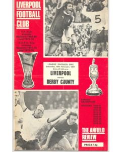 Liverpool v Derby County official programme 19/02/1977