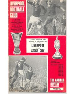 Liverpool v Stoke City official programme 27/12/1976