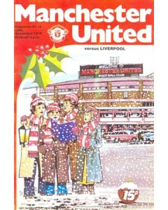 Manchester United v Liverpool official programme 26/12/1978 Token removed