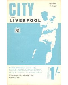 Manchester City v Liverpool official programme 19/08/1967 Football League
