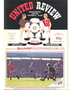 Manchester United v Liverpool official programme 19/10/1985