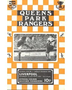 Queen's Park Rangers v Liverpool official programme 19/10/1974