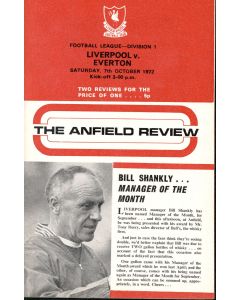 Liverpool v Everton Programme 7/10/1972