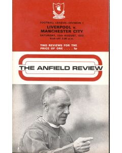 Liverpool V Manchester City Programme 12/08/1972
