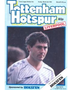 Tottenham Hotspur v Liverpool official programme 02/03/1986 Canon League