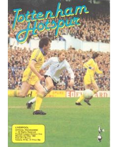 Tottenham Hotspur v Liverpool official programme 03/05/1982 Football League
