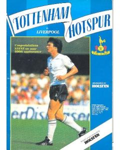 Tottenham Hotspur v Liverpool official programme 12/10/1984 Canon League