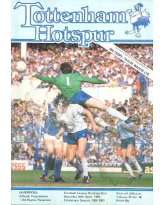 Tottenham Hotspur v Liverpool official programme 30/04/1983 Football League