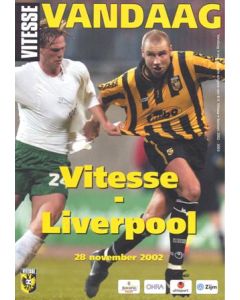 Vitese v Liverpool official programme 28/11/2002