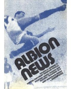 West Bromwich Albion v Liverpool official programme 27/12/1971 Football League Cup