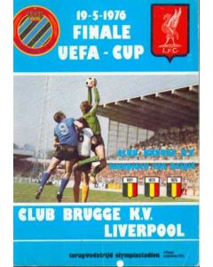 1976 UEFA Cup Final Official Programme Bruges v Liverpool