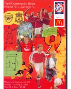 2002 Community Shield Official Programme Arsenal V Liverpool 