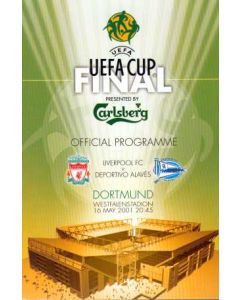 2001 UEFA Cup Final Official Programme Liverpool V Alaves