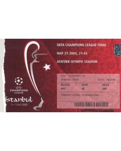 2005 Champions League Final Milan v Liverpool ticket Istanbul