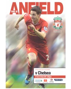 2014 Liverpool v Chelsea football programme