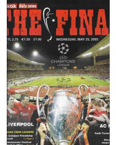 2005 Champions League Final Liverpool v Milan 25/05/2005 Turkish Edition programme in English