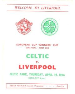 Celtic v Liverpool official programme 14/04/1966