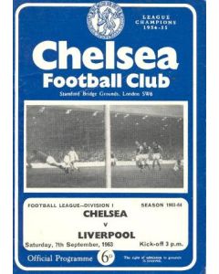 Chelsea v Liverpool official programme 07/09/1963