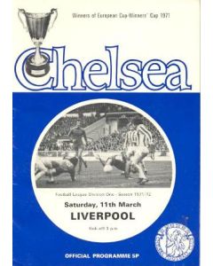 Chelsea v Liverpool official programme 11/03/1972