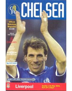 Chelsea v Liverpool official programme 11/05/2003