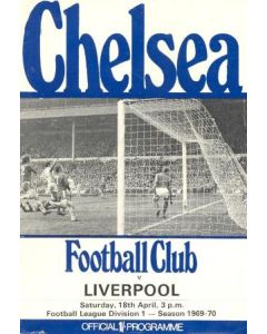 Chelsea v Liverpool official programme 18/04/1970