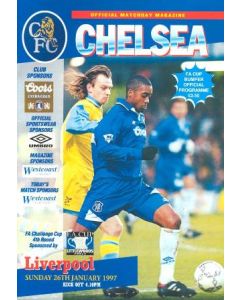 Chelsea v Liverpool official programme 26/01/1997 F.A. Cup