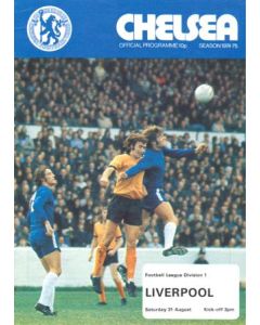 Chelsea v Liverpool official programme 31/08/1974 Football League