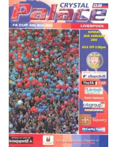 Crystal Palace v Liverpool official programme 26/01/2003