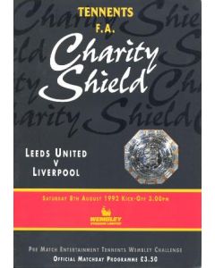 1992 Charity Shield Official Programme Leeds United v Liverpool 08/08/1992