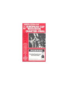 Liverpool v Benfica official programme 15/03/1978 European Cup Quarter Final