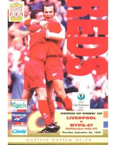 Liverpool v Mypa-47 European Cup Winners Cup official programme 26/09/1996