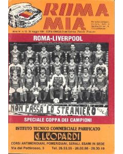 1984 European Cup Final Liverpool v Roma official programme Mia Edition 30/05/1984