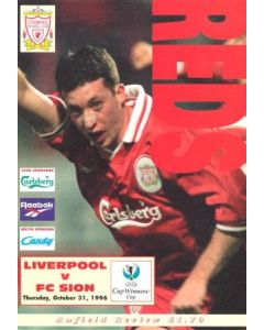 Liverpool v Sion European Cup Winners Cup official programme 31/10/1996