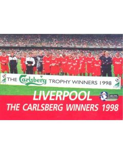 Liverpool - The Carlsberg Trophy Winners 1998 Premier League 1998-1999 postcard