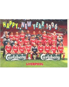 Liverpool Happy New Year 1996 postcard