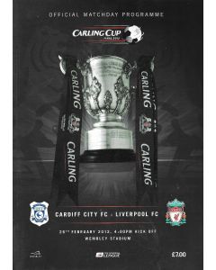 2012 Carling Cup Final Official Programme Cardiff City v Liverpool